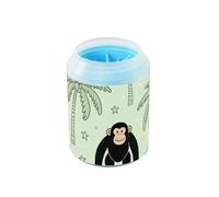 Wild Animal Monkey Pig Coconut Tree Ark Green Reusable Dog Paw Washer Silicone Brush Soft Pets Bathing Brush Gently Cleans Paws After Walks