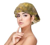 Wild Animal Moose Stan In Forest,Adjustable Silk Hair Wrap Adult's Satin Sleeping Cap Hair Women's Elastic Sleep Bonnet