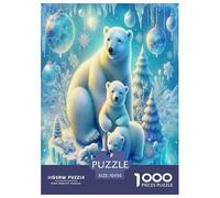 Wild animal polar bear Jigsaw Puzzles Puzzles for Adults Kids.1000 Piece Cartoon Colorful Great Gifts Challenge Toy Educational Game Home Decoration for Educational Games Gifts 70x50cm/1000pcs