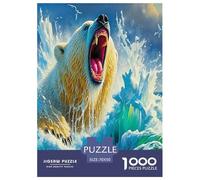 Wild animal polar bear Jigsaw Puzzles Puzzles for Adults Kids.1000 Pieces Cartoon Colorful Great Gifts Challenge Toy Educational Game Home Decoration for Educational Games Gifts 70x50cm/1000pcs