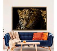 Wild Animal Posters and Prints Leopard Oil Painting Canvas Wallt Pictures for Living Room, Home Aesthetic Art Decor Mural 60x90cm Frameless