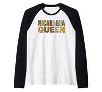 Wild Animal Print Nicaragua Queen Latina Raglan Baseball Tee