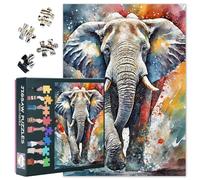 Wild Animal Puzzles for Adults 1000 Pieces, Elephant Jigsaw Puzzles, Adult Puzzle for Adults, Educational Fun Games or Toys for Elders Friends 20X27 INCH