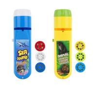 Wild Animal & Seaworld Torch and Projector - Fun Torch Projector for Kids with Animal and Sea Life Themes, Educational Toys for Boys and Girls, Child’s Torch with 6 Discs and 48 Images