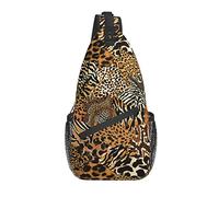 Wild Animal Skins Crossbody Bag Unisex Shoulder Sling Backpack Chest Bag One Strap Backpack Lightweight Travel Hiking Daypack for Men Women Casual Shopping Sport