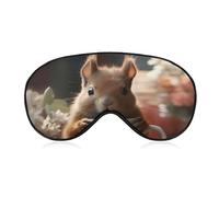 Wild Animal Squirrel Sleep Mask BlockLight Sleeping Eye Mask Comfortable Night Sleeping Mask Ultralight Travel Eye Cover for Women Men