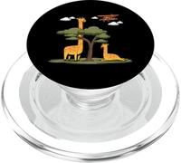 Wild Animal Tall Giraffes Reaching The Sky Cute Giraffe PopSockets PopGrip for MagSafe