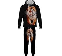Wild Animal Tiger 3D Printed Hoodie and Joggers Women/Men 2 Piece Set Casual Sweatshirt Autumn Winter Pullover Tracksuit Set