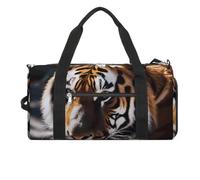Wild Animal Tiger Gym Bag for Men Women Water Resistant Duffle Bag Travel Lightweight Bag for Travel Sports, white, One Size