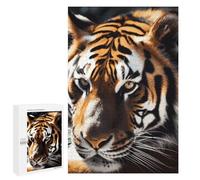 Wild Animal Tiger Jigsaw Puzzles Wooden Puzzle Personalized Picture Puzzle 1000 PCS Family Decoration Puzzles for Adults Challenging Puzzle Family Wedding Graduation Present