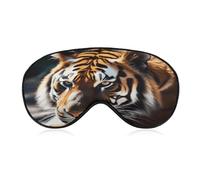Wild Animal Tiger Sleeping Mask Sleep Mask for Side Sleeper Relaxing Zero Pressure Night Blindfold Light Block-Out Eye Mask for Sleep with Easy Adjustable Strap