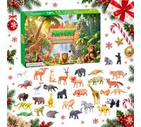 Wild Animals Christmas Advent Calendar 2026,24 Day Xmas Countdown Calendar | with 24 Unique 3D Realistic Animal Figurine Toys,Christmas Wild Zoo Animals Countdown Calender, for AnimalsLovers,XmasBasket