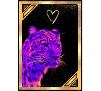 Wild Animals Collection - Cats: Neon Edition - cover 4: A4 notebook 64 pages squared