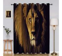 Wild Animals Curtains for Bedroom Lions Window Curtain for Bedroom, Thermal Insulated, Noise Reducing-Curtains, Living Room-Curtain 66 x 84 Inch 2 PanelsYI4440