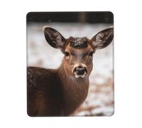 Wild Animals Deer Mouse Pad with Non-Slip Rubber Base 8.3 x 10.3 in Mouse Mat with Stitched Edge Gaming Mousepad for Wireless Mouse Computer Laptop Home Office Desk Pad