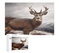 Wild Animals Deer Puzzles for Adults Wooden Jigsaw Puzzle with Storage Box Personalized Exquisite Wooden Puzzle for Home Wall Decorative Puzzles&Relaxing Gifts 1000 PCS Pieces