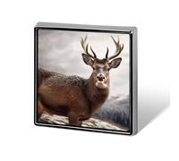 Wild Animals Deer Square Lapel Pin Women's Novelty Buttons & Pins Metal Badge Cute Brooch Pin Retro Pinback Badge Fashion Bag Pins for Hat Backpacks Tie Suit Wedding Party Accessory