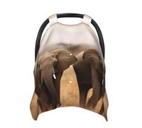 Wild Animals Elephants Baby Car Seat Canopy Cover, Multi Use Breathable Nursing Breastfeeding Covers for Mom Soft Stroller Sun Shade Newborn Shower Gift