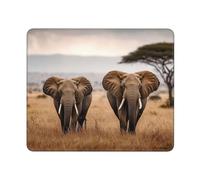 Wild Animals Elephants Mouse Pad Soft Mouse Mat Stitched Edge Mousepads For Laptop Home Pc 25X30Cm