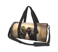Wild Animals Elephants Travel Duffel Bag Sports Gym Bag, Lightweight Overnight Weekender Bag With Shoes Compartment Yoga Gym Sports Bag For Men Women
