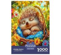 Wild animals hedgehogs Jigsaw Puzzles Puzzles for Adults Kids.1000 Pieces Cartoon Colorful Whimsical Challenge Toy Educational Game Home Decoration for Educational Games Gifts 70x50cm/1000pcs