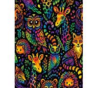 Wild Animals Journal (8.5x11): Large Dot Grid Notebook with Colorful Wildlife Art for Writing, Sketching and Creative Ideas