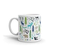 Wild Animals Mug Forest Moose Bear Mountains Canada Ski Gift Coffee Tea #8188