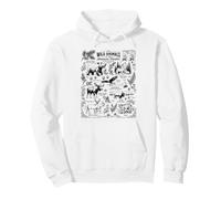 Wild Animals of the American Frontier Vintage Sketch Collage Pullover Hoodie