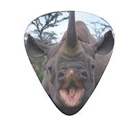 Wild Animals Open The Mouth Printed Guitar Picks With Organizer Storage Box 0.46 0.71 0.96 Mm Includes Thin Medium Heavy For Bass Electric Acoustic Guitars Ukulele 12 Pack