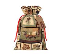 Wild Animals Print Gift Drawstring Bags Reusable Present Sack Versatile Birthday Holiday Party Favors