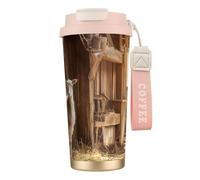 Wild Animals Retro Farmhouse2 Print Stainless Steel Insulated Travel Coffee Mug, Camping Mug,Coffee Tumbler For Men Women