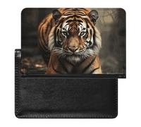 Wild Animals Tiger Passport Holder Passport Cover Protector Essentials with Credit Card Slots for Women Men