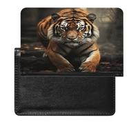 Wild Animals Tiger Passport Holder Passport Wallet Document Organizer Protector PU Leather Card Slot Travel Accessories