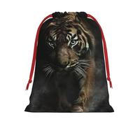 Wild Animals Tiger Print Drawstring Gift Bag Durable And Versatile, Perfect For Festive Occasions