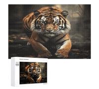 Wild Animals Tiger Puzzles for Adults Wooden Jigsaw Puzzle with Storage Box Personalized Exquisite Wooden Puzzle for Home Wall Decorative Puzzles&Relaxing Gifts 1000 PCS Pieces