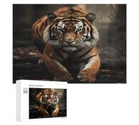 Wild Animals Tiger Puzzles for Adults Wooden Jigsaw Puzzle with Storage Box Personalized Exquisite Wooden Puzzle for Home Wall Decorative Puzzles&Relaxing Gifts 300 PCS Pieces