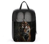 Wild Animals Tiger Shoe Bags Foldable Breathable Portable Shoe Puches Organizer Stylish Expandable Packing Travel Shoes Bags for Sneakers Gym Luggage Closet