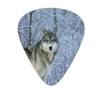 Wild Animals Wolf Printed,12 Pcs Guitar Pick,3 Different Thickness Plectrums for Acoustic Guitar Bass Ukulele (0.46mm 0.96mm 0.71mm)