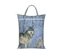 Wild Animals Wolf Printed,Travel Dirty Laundry Bag Foldable Dirty Clothes Bag Durable Storage Bag