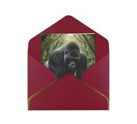 Wild Ape Print Greeting Card With Envelope | Funny Quirky Art Print Pearl Paper Card Bring Smiles And Surprise With Fun Themed Cards For All Occasions