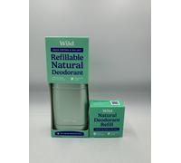Wild Aqua Case and Fresh Cotton & Sea Salt Deo - 40g + 1x Extra Refill - New