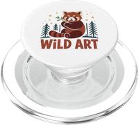 WILD ART Red Panda Bamboo Grove Forest Stars PopSockets PopGrip for MagSafe