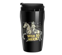 Wild As Heck Vintage Cowgirl Ride Horse Coffee Cup Travel Mug with Leakproof Lid Double Wall Tumbler Water Bottle