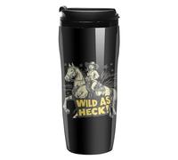 Wild As Heck Vintage Cowgirl Ride Horse Coffee Cup Travel Mug with Leakproof Lid Double Wall Tumbler Water Bottle