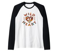 Wild At Heart Adventure Outdoor Nature - Aztec Tribal Font Raglan Baseball Tee