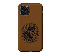 Wild at Heart Boho Wolf Nature Moon Floral Vintage Style Case for iPhone 11 Pro