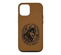Wild at Heart Boho Wolf Nature Moon Floral Vintage Style Case for iPhone 12/12 Pro