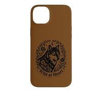 Wild at Heart Boho Wolf Nature Moon Floral Vintage Style Case for iPhone 14 Plus