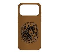 Wild at Heart Boho Wolf Nature Moon Floral Vintage Style Case for iPhone 17 Pro Max