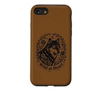 Wild at Heart Boho Wolf Nature Moon Floral Vintage Style Case for iPhone SE (2020) / 7/8
